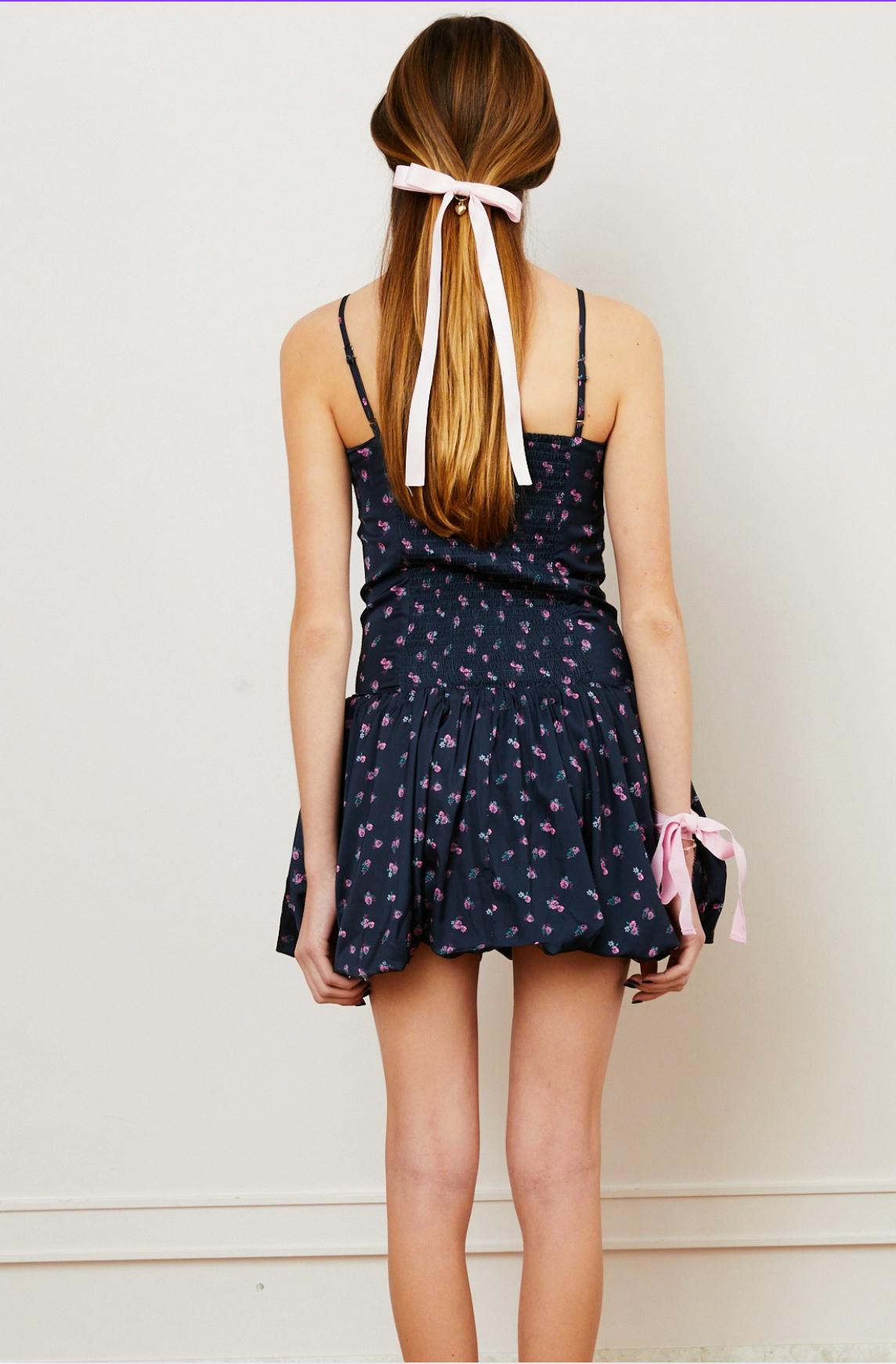 Bailey Satin Ballet Dress - Black Rose