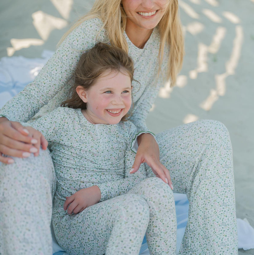 women's sea marsh floral pima pajamas set