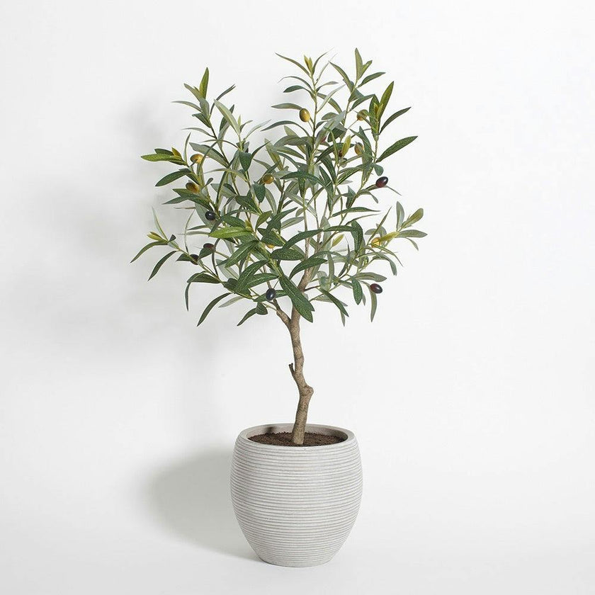 Artificial Olive Topiary Tree with Mediterranean Pot