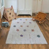 Washable Play Rug Wildflowers 4' x 5' 3"