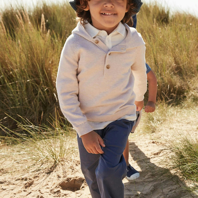 Beige Cotton Hoodie