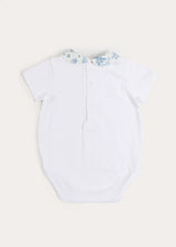 Audrey Toile Peter Pan Collar Bodysuit in Blue (1mth-2yrs)