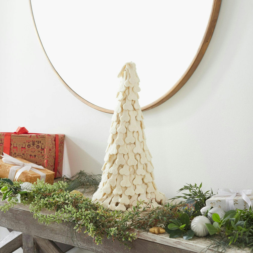 Dog Bone Trees- 3 Piece Set- Handmade of Hand Felted Wool