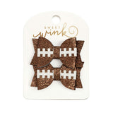 Game Day Glitter Bow Clip Set