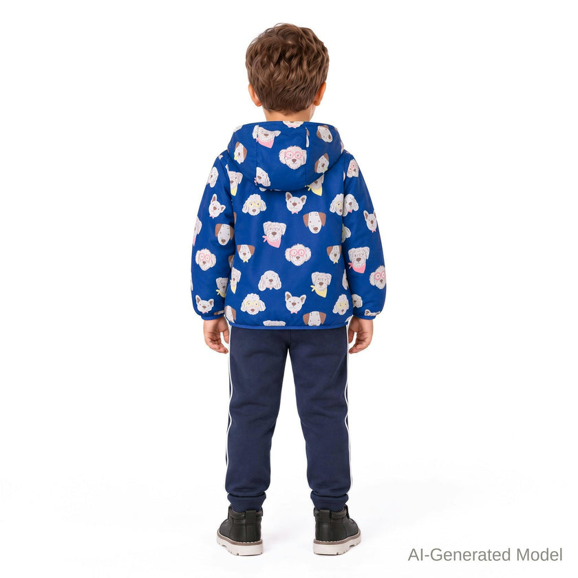 Reversible Color-Changing Puffer Jacket | Dog Print