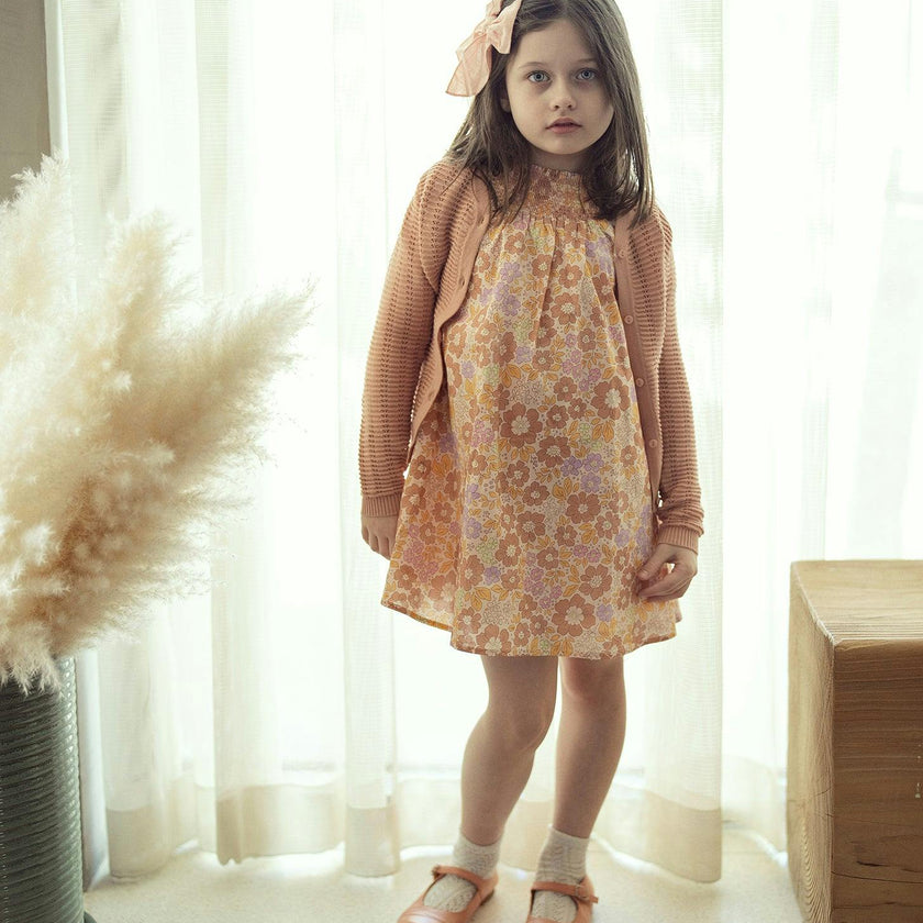 Floral Print Woven Dress Pink