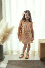 Floral Print Woven Dress Pink