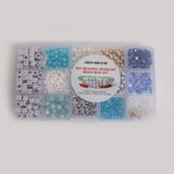 Winter Wonderland Blue Shimmer Beads Holiday Crafts DIY Letter Bead Kit