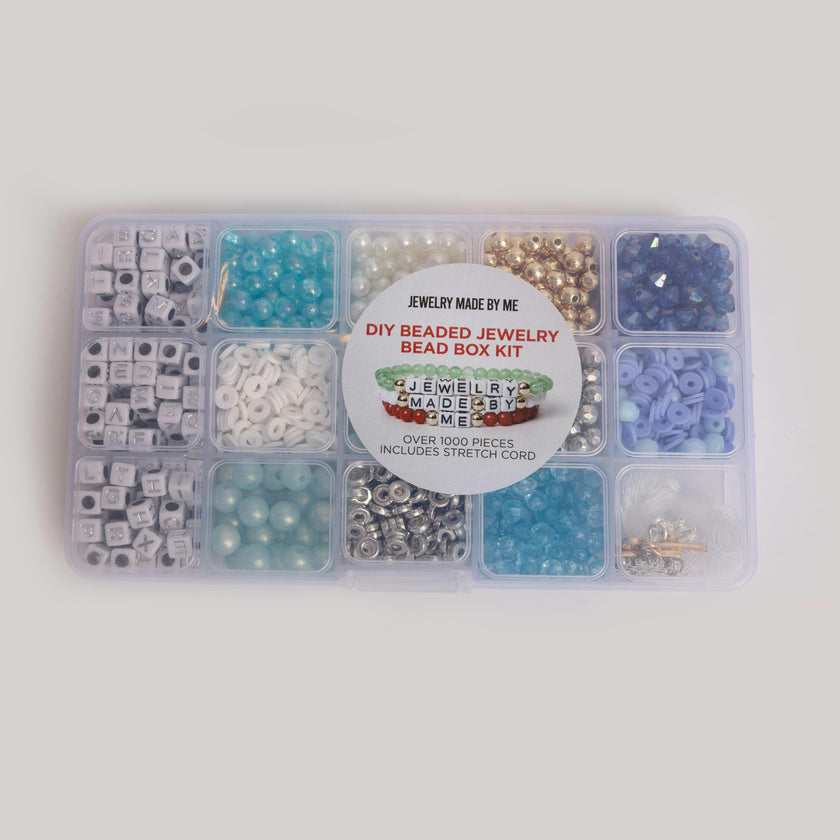 Winter Wonderland Blue Shimmer Beads Holiday Crafts DIY Letter Bead Kit