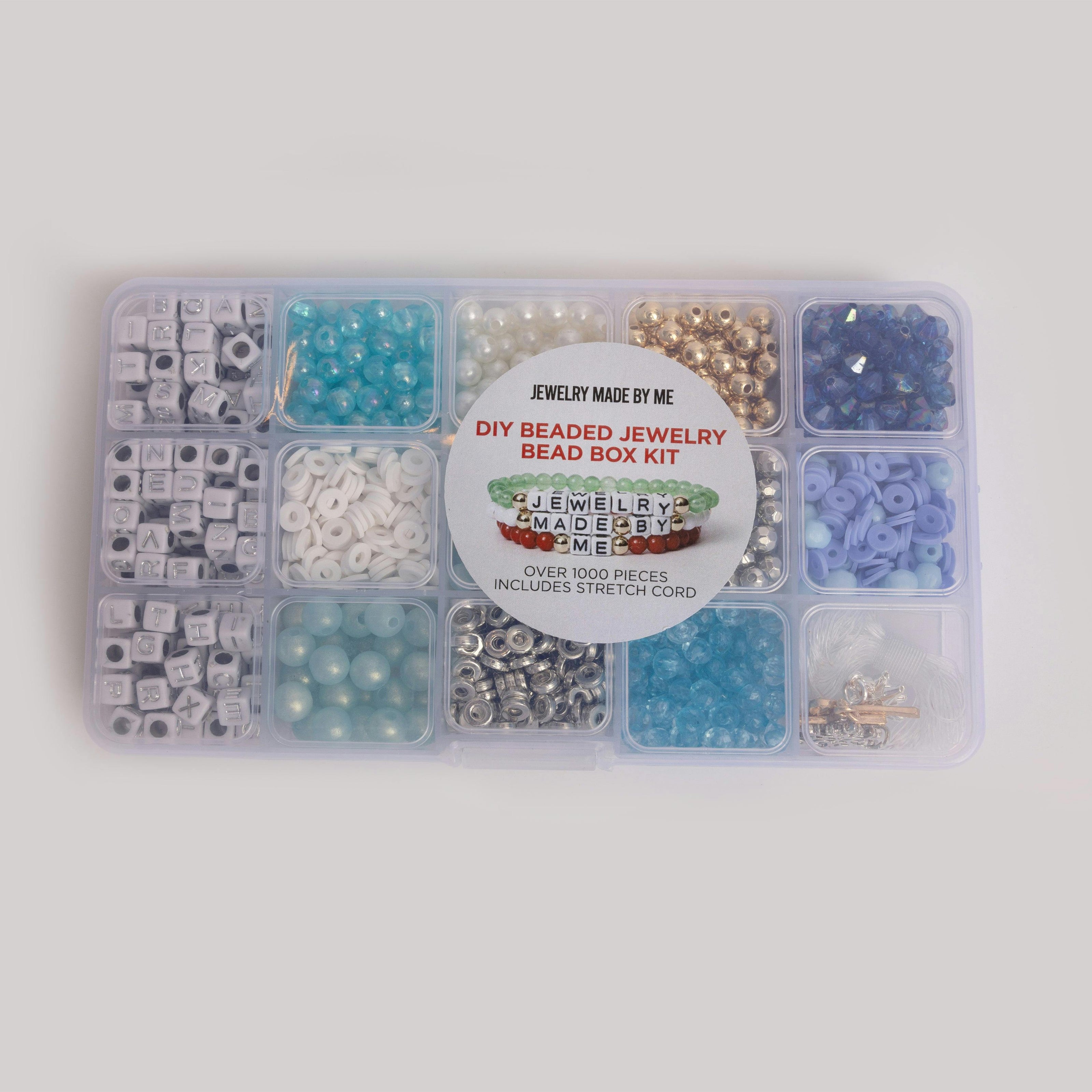 Winter Wonderland Blue Shimmer Beads Holiday Crafts DIY Letter Bead Kit