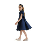Navy Barrymore Teacup Button Dress