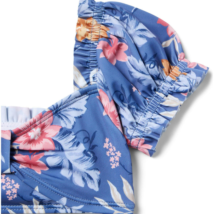 Recycled Tropical Floral Sweetheart 2-Piece Swimsuit