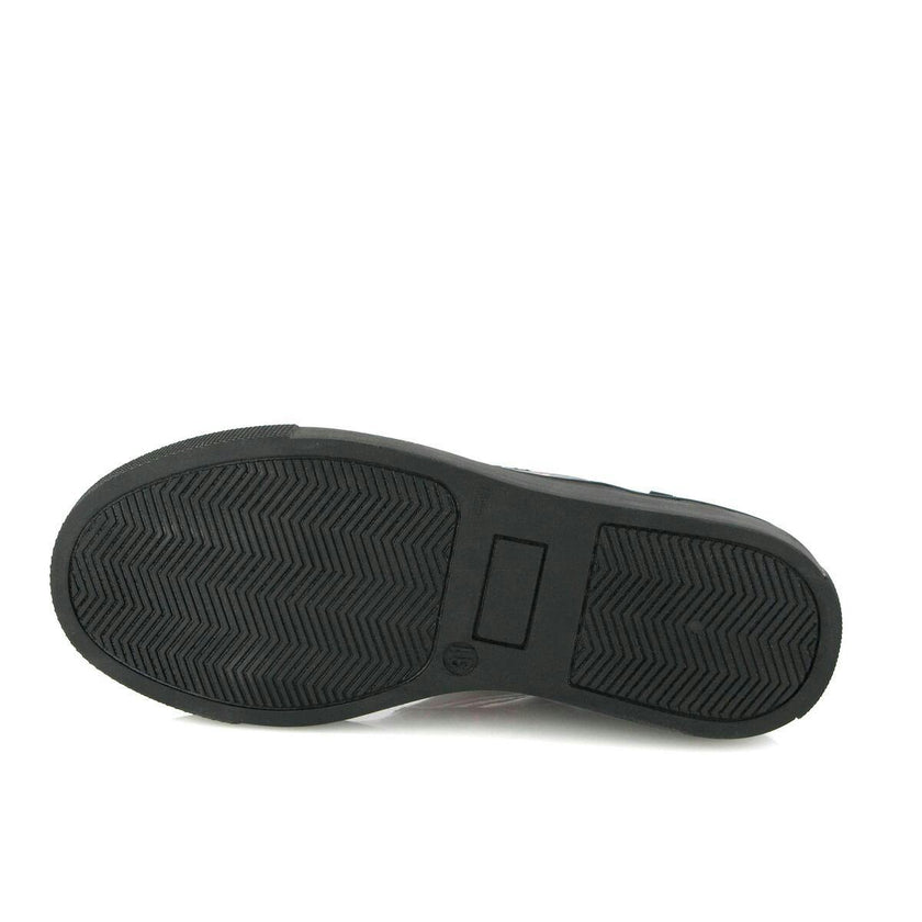 Slip On Patent Leather Sneakers, Black Red & green