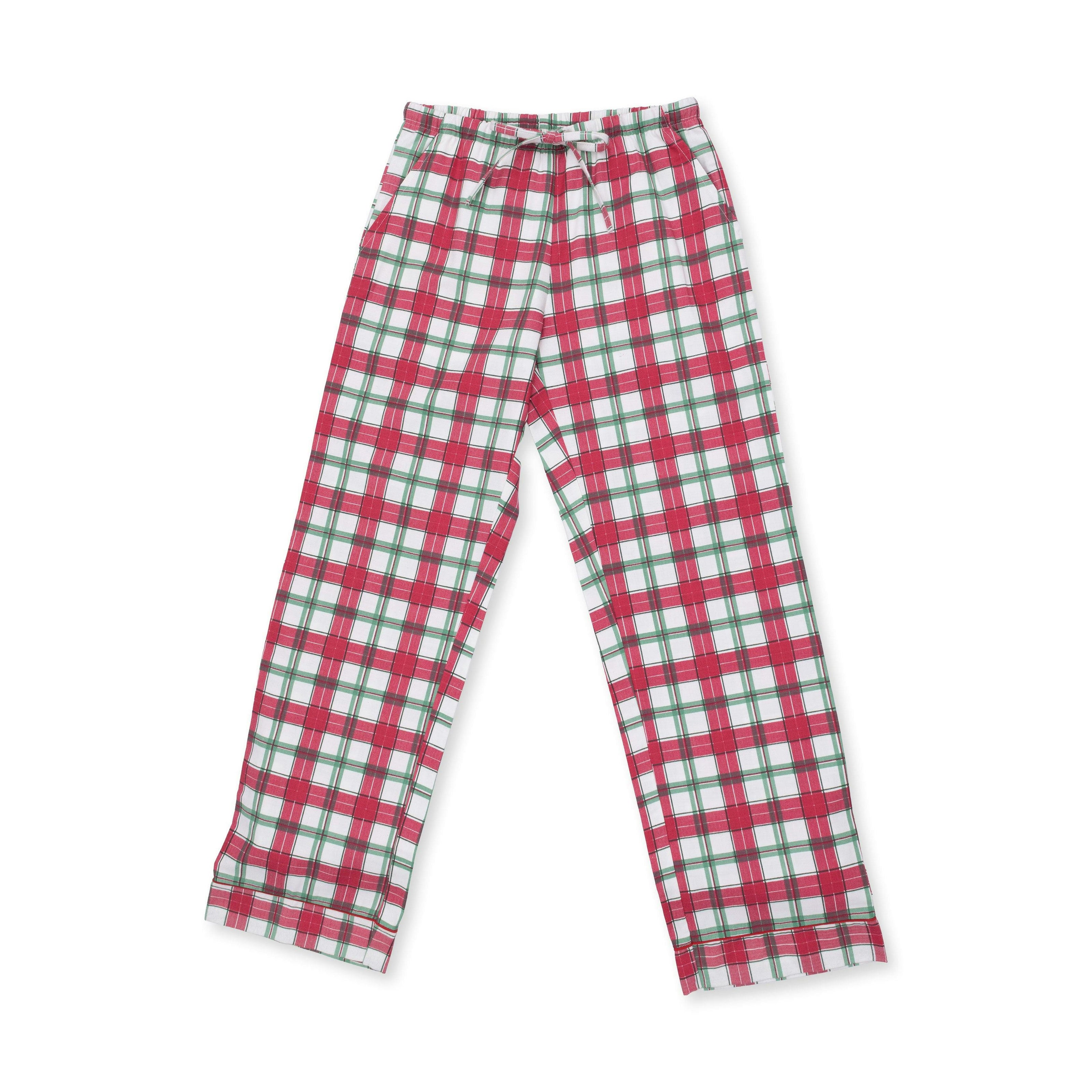 Holiday Plaid - Adult Long Sleeve Coat Style and Pant with Pockets