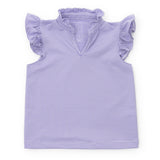 Ellie Girls' Sleeveless Performance Top by LH Sport Purple Stripes (Past Season)