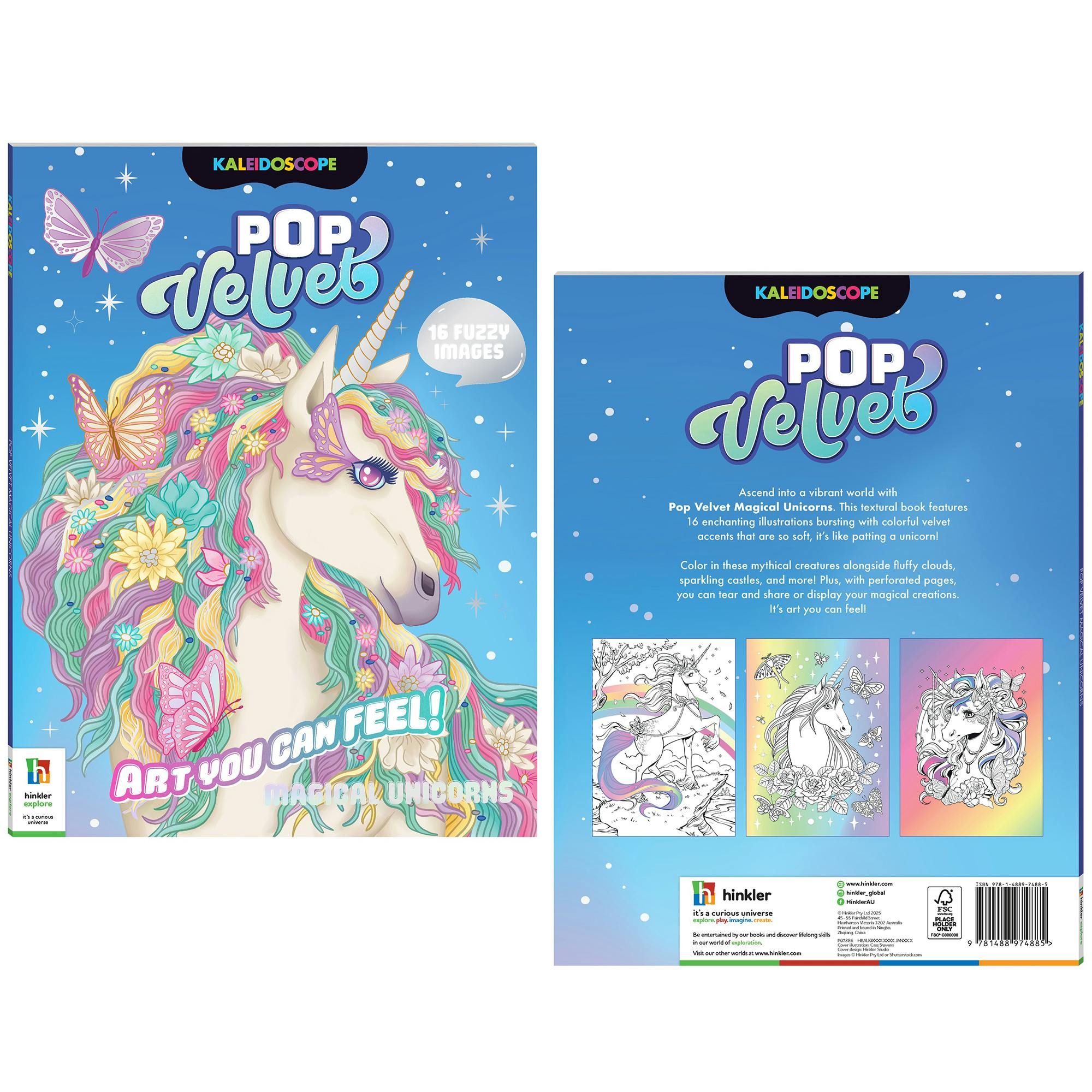 Kaleidoscope: Pop Velvet Coloring - Magical Unicorns