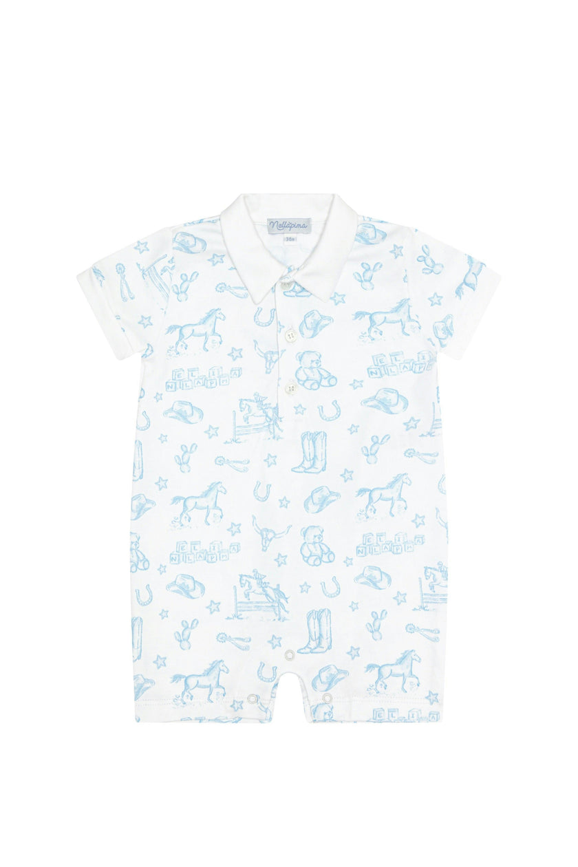 Blue Lone Star Toile&nbsp;Romper