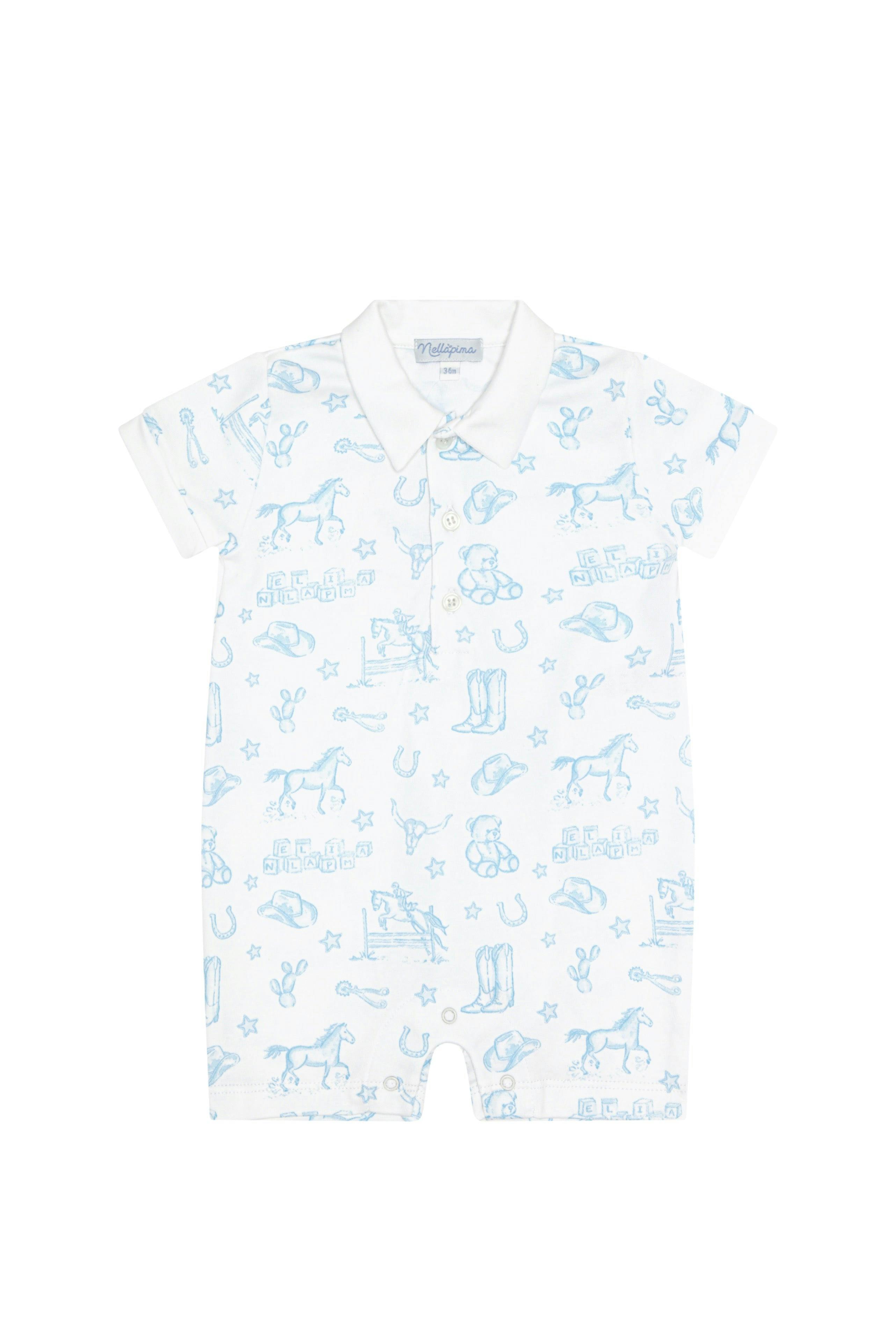 Blue Lone Star Toile&nbsp;Romper