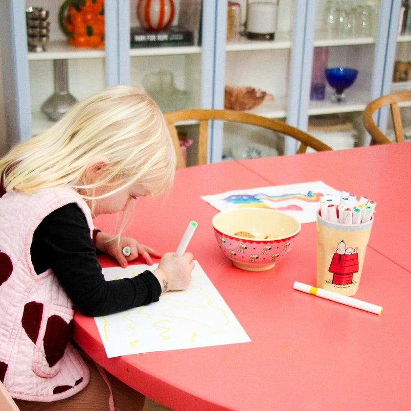 Medium Bowl - Pink- Snoopy Print -