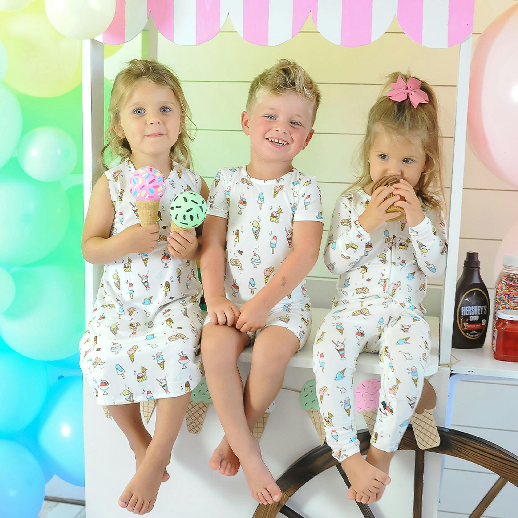 Ice Cream Bamboo Girls' Sleeveless Dress