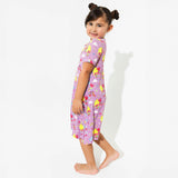 Trolls Harmony Valentine's Bamboo Girls' Short Sleeve Dress