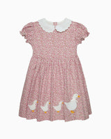 Petal Collar Duck Dress in Red Cherry