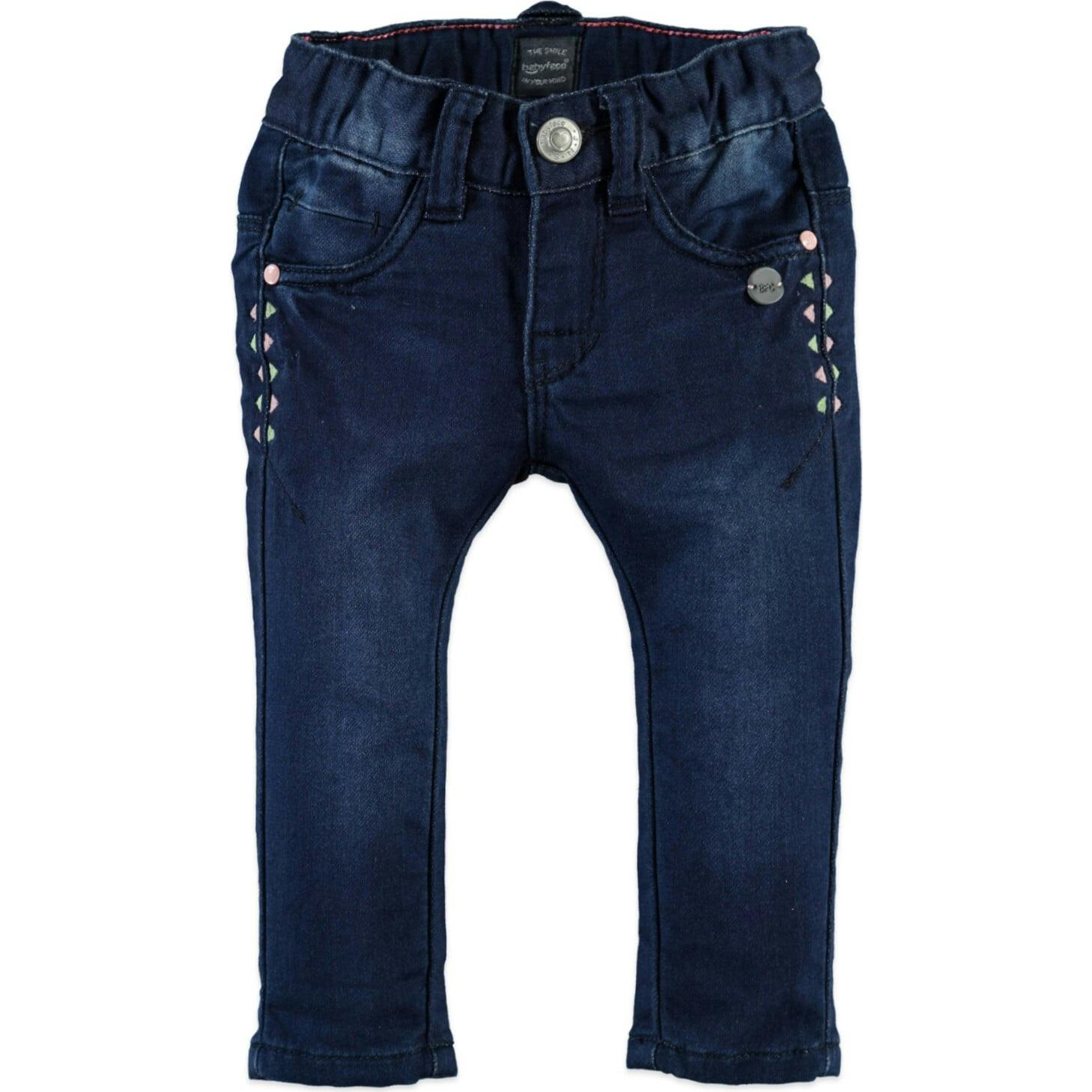 Front Pocket Elastic Waistband Denim Pants