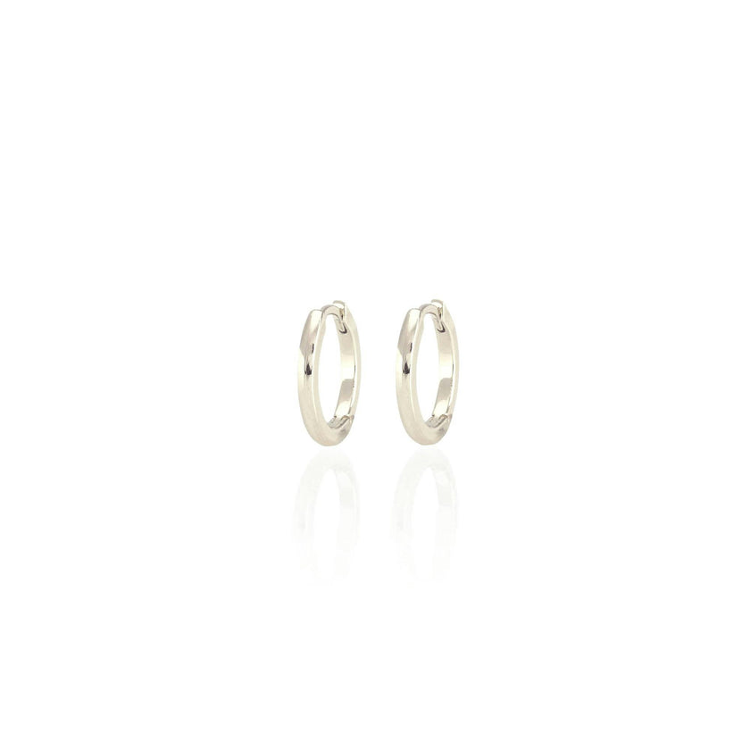 Classic 12mm Hinged Huggie Hoop Earrings
