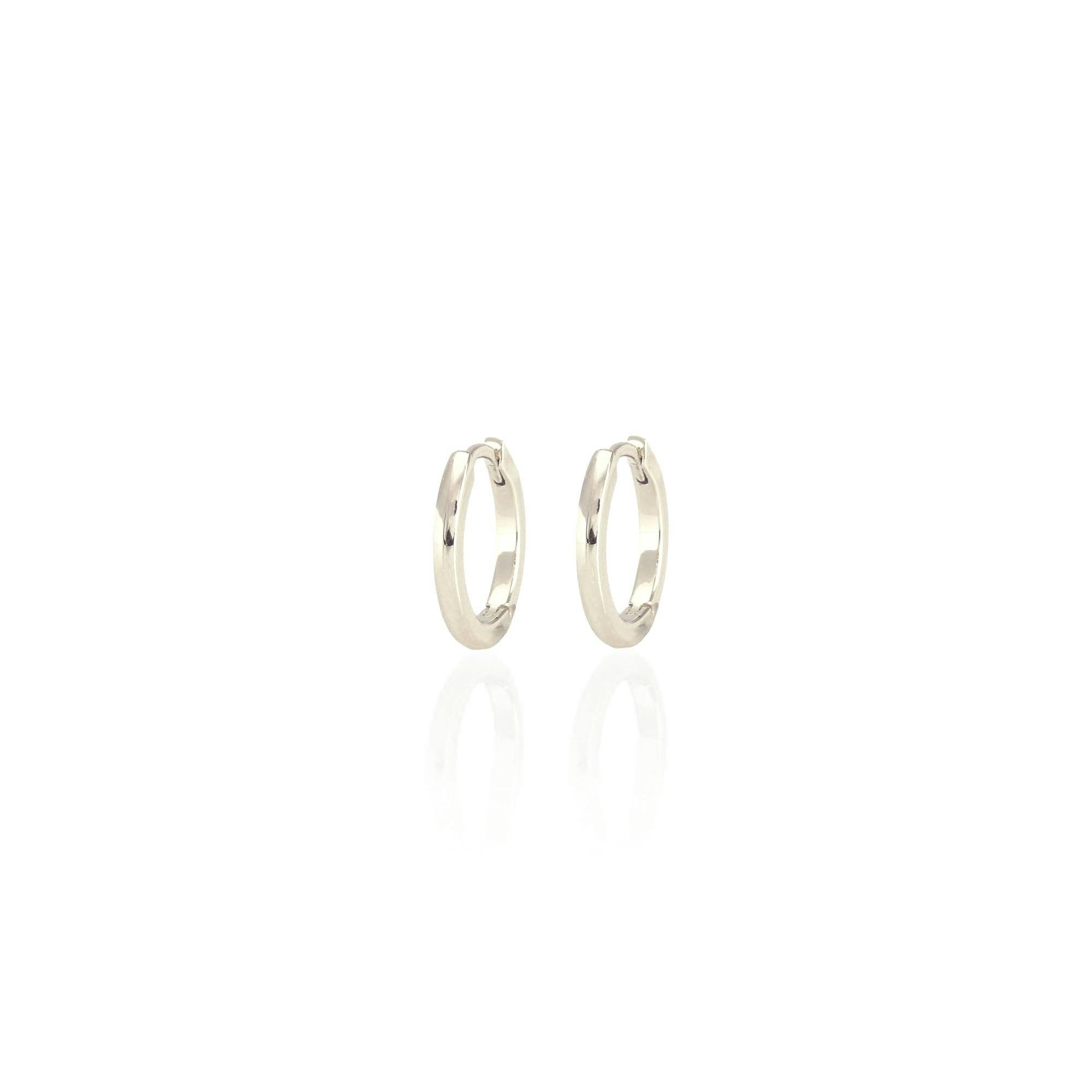 Classic 12mm Hinged Huggie Hoop Earrings