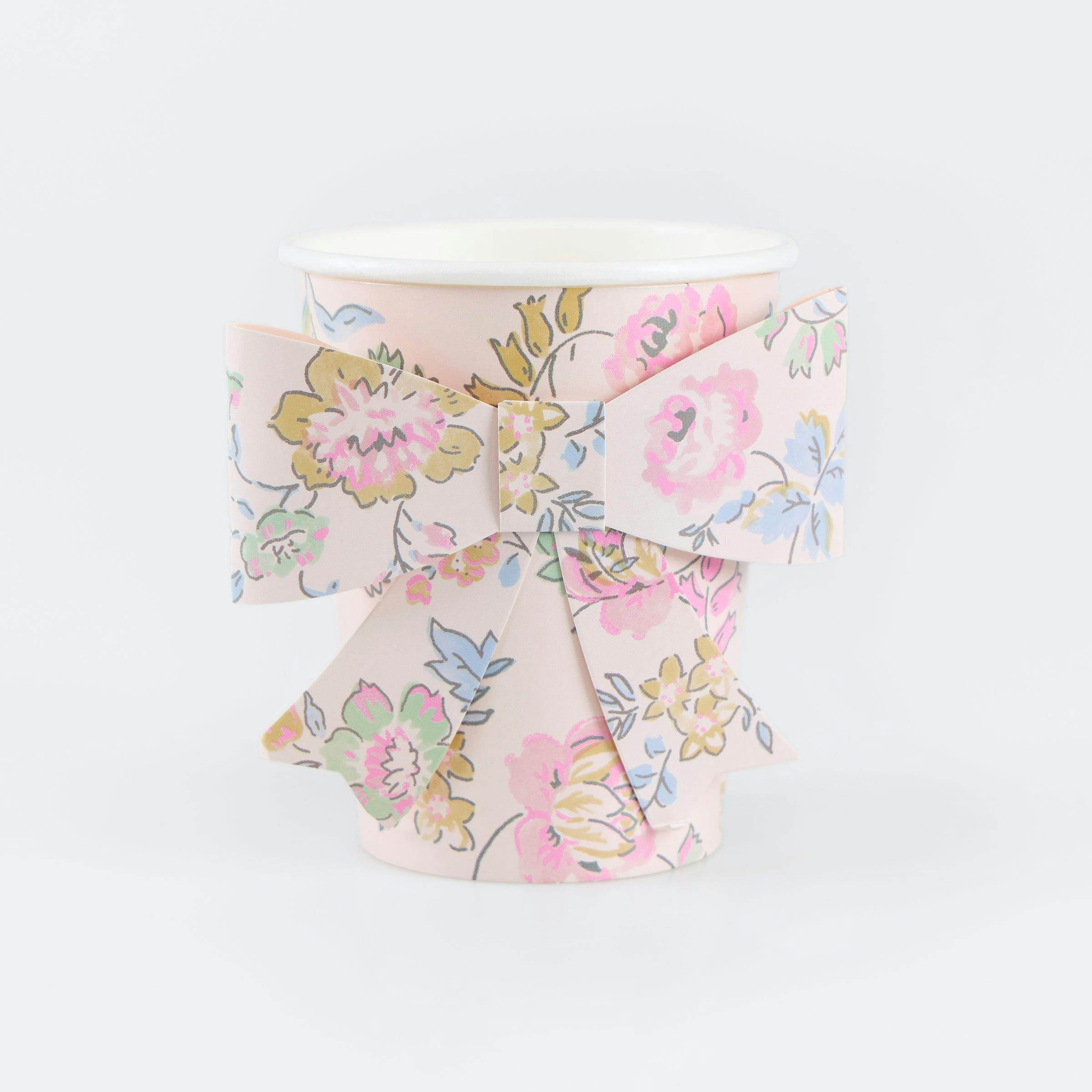 Pink Chintz Bow Cups