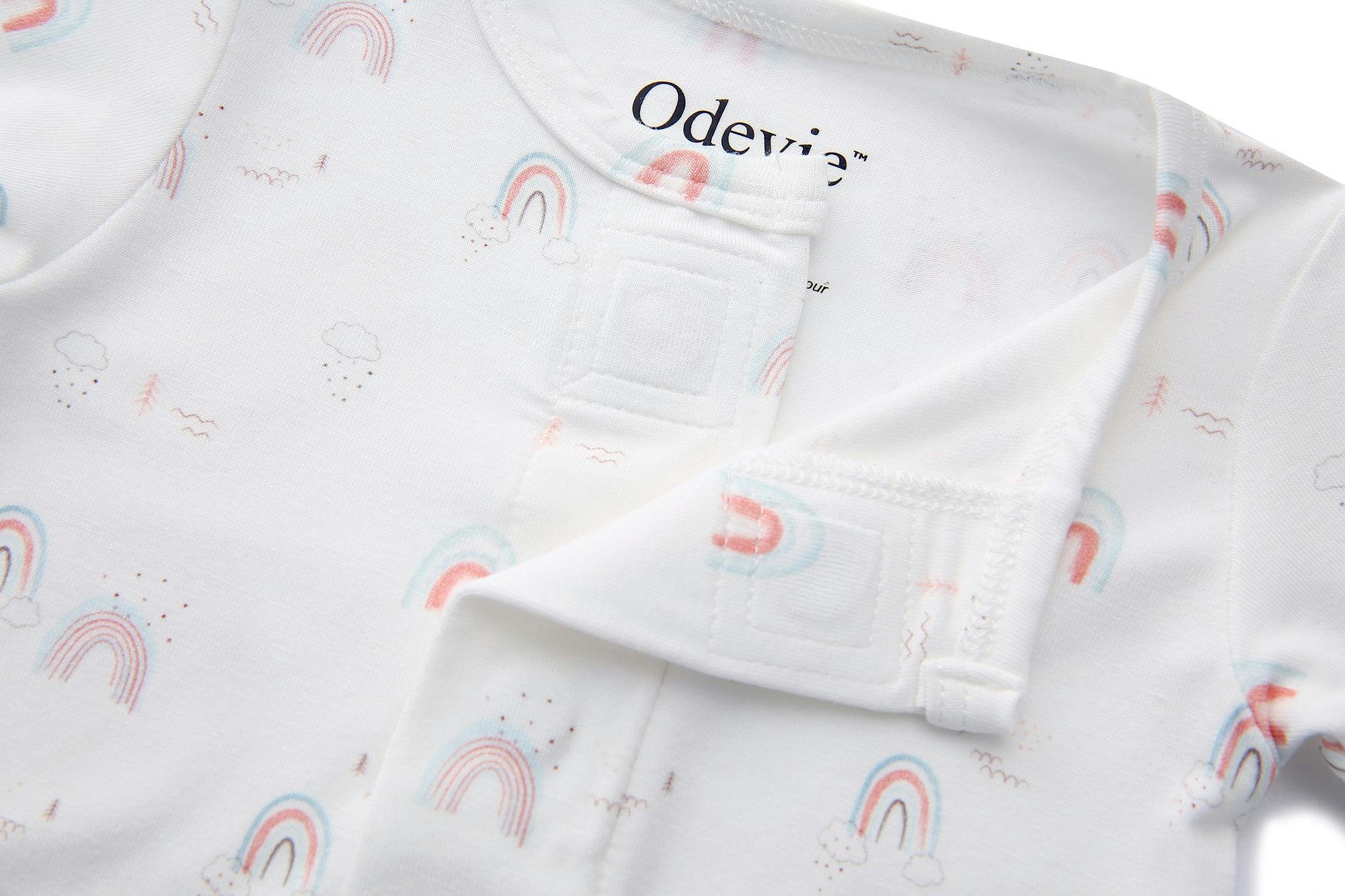 Bamboo Magnetic Footie Pajama - Arc en ciel