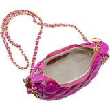 Tiny Quilted Chain Wrapped Hobo Bag
