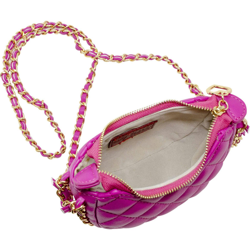 Tiny Quilted Chain Wrapped Hobo Bag