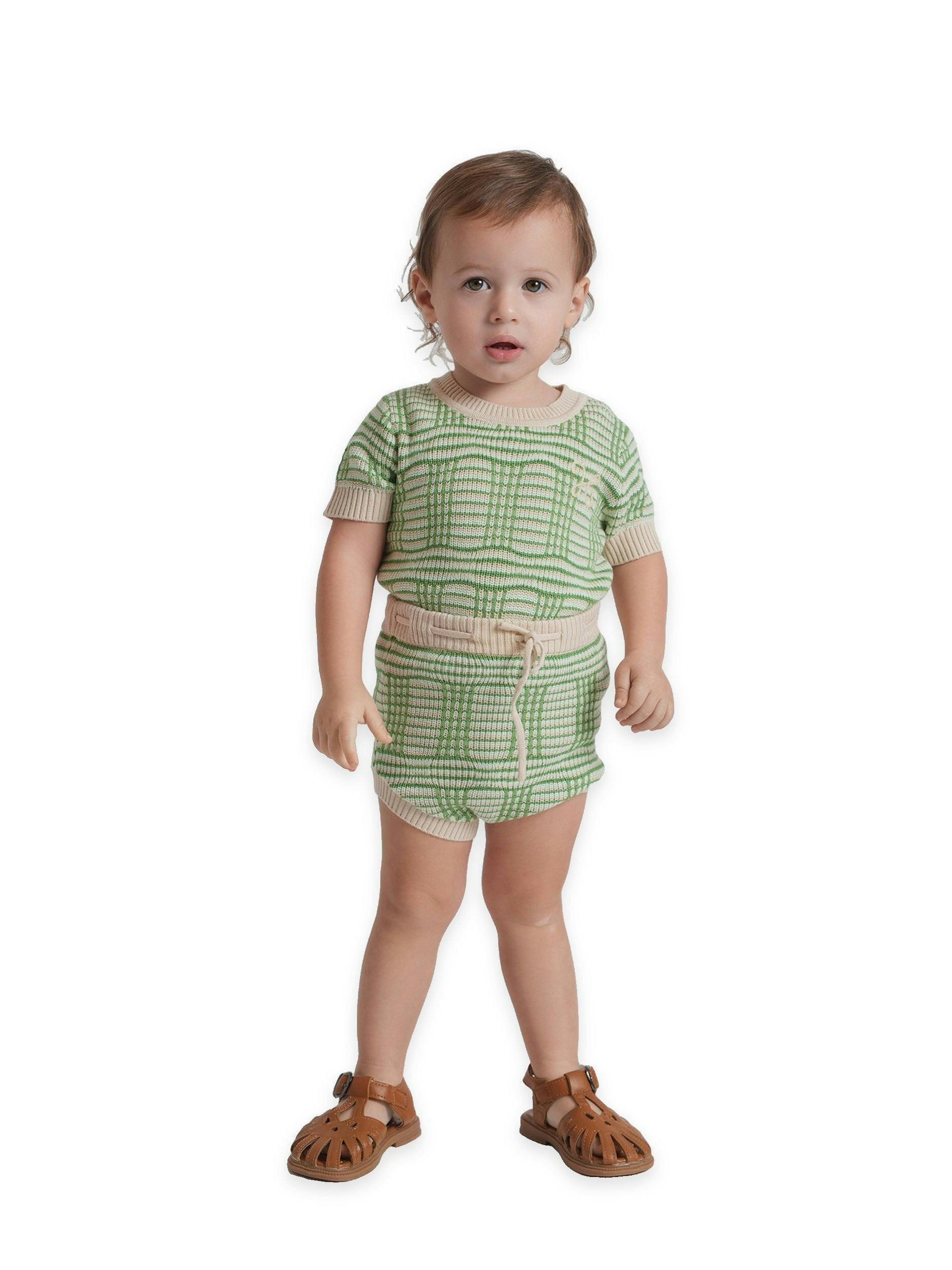 Plaid Knit 2 PCS Set