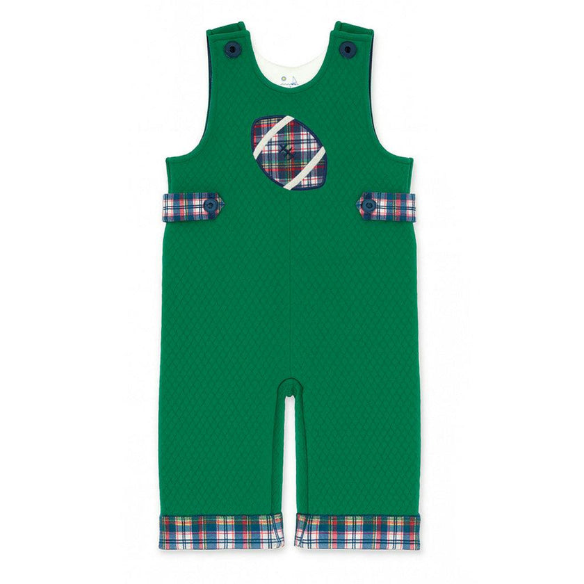 Green Jacquard Knit Longall With Football