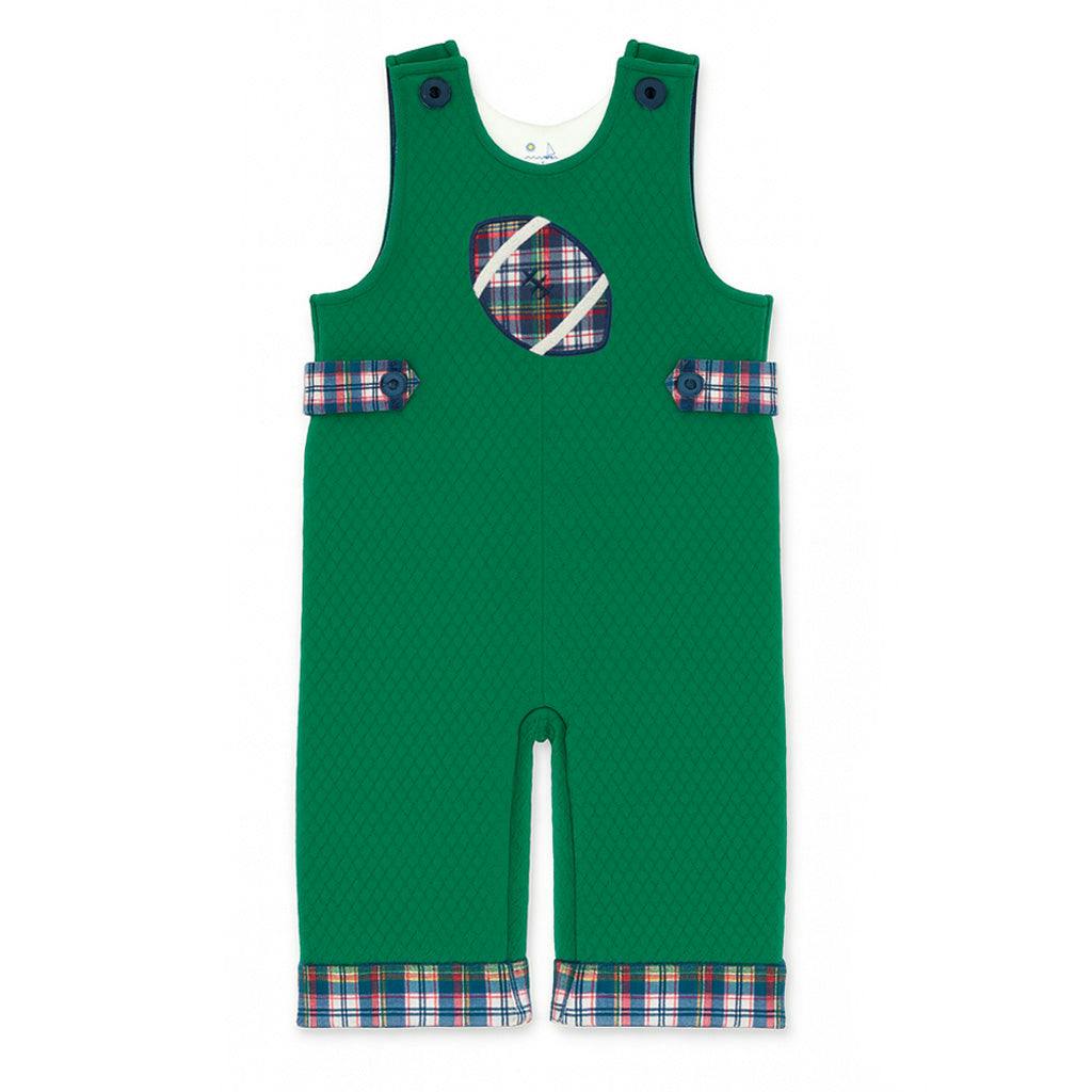 Green Jacquard Knit Longall With Football