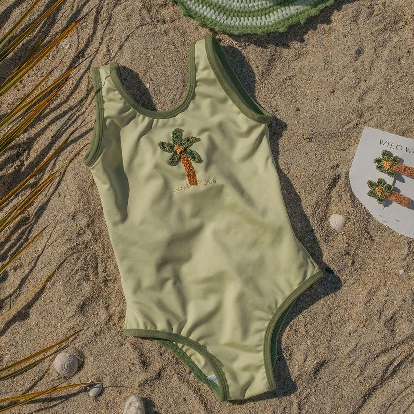 Palm Swimsuit in Pale Green