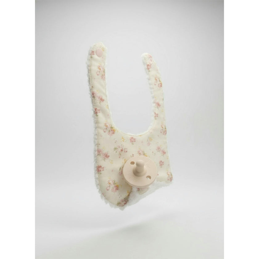 Soothe and Snap Pacifier Bib-Antique Rose