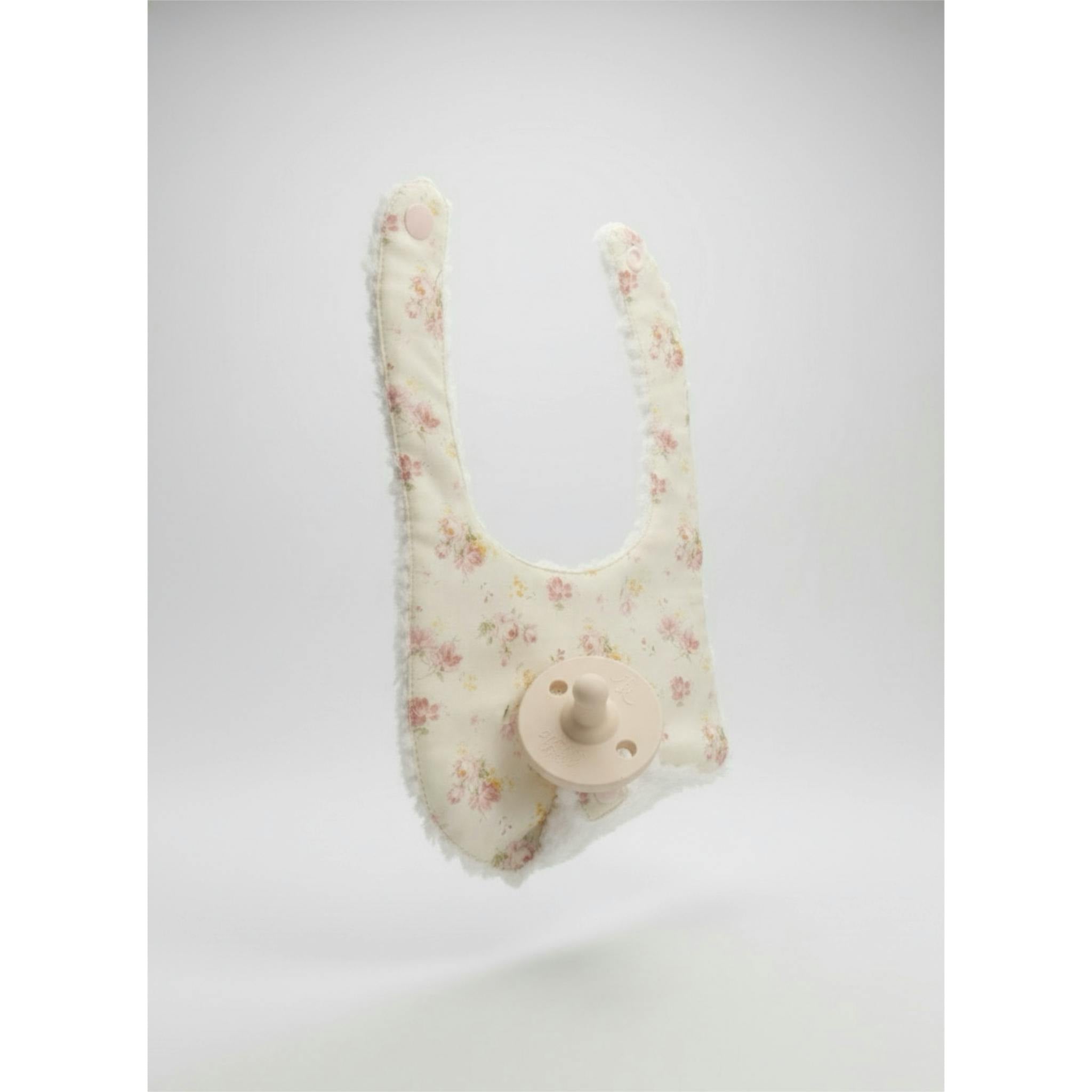 Soothe and Snap Pacifier Bib-Antique Rose