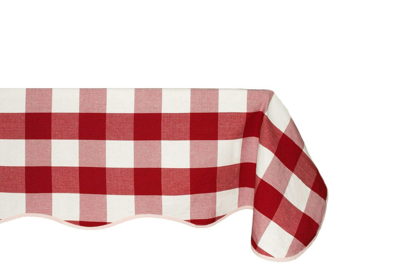 Giardino Reversible Tablecloth in Rosso/Rosa