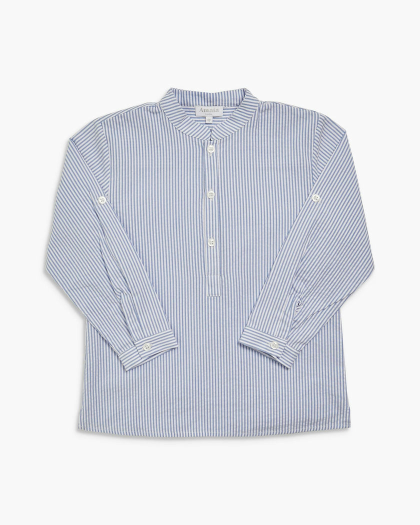 Pereprine Shirt Blue Seersucker