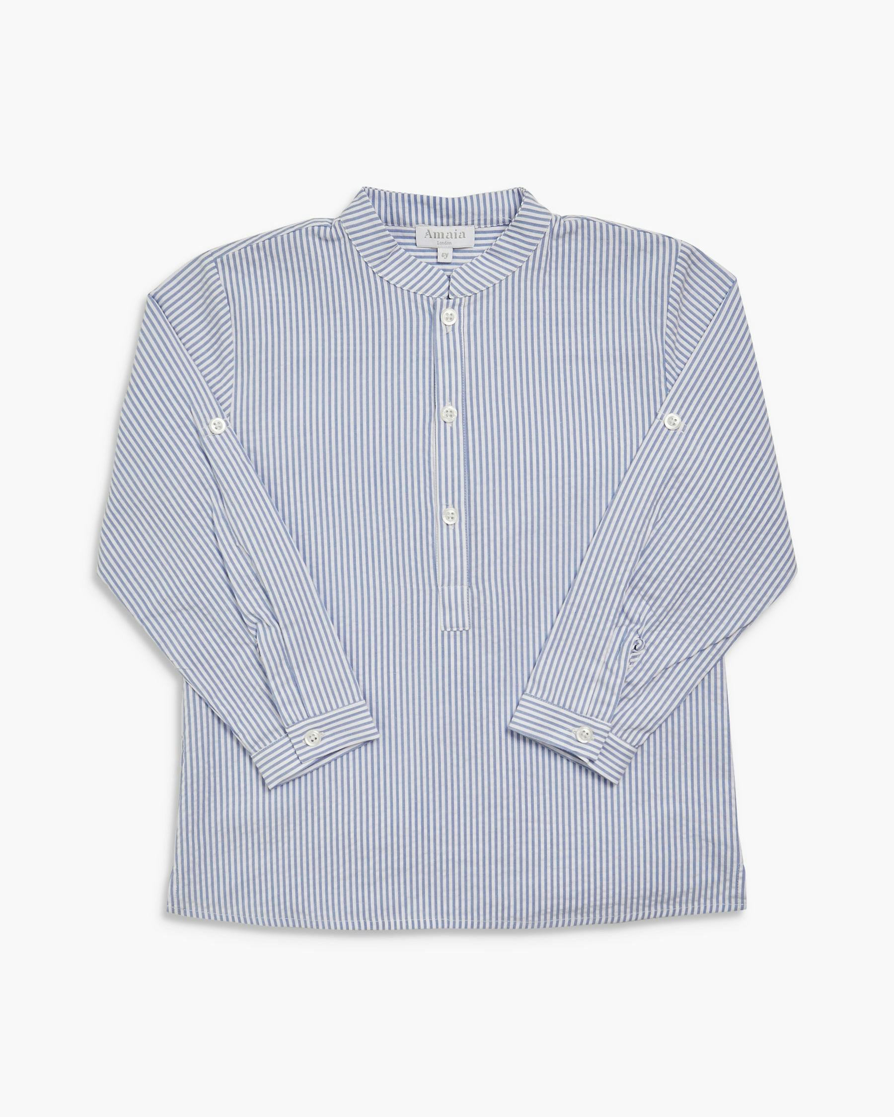 Pereprine Shirt Blue Seersucker