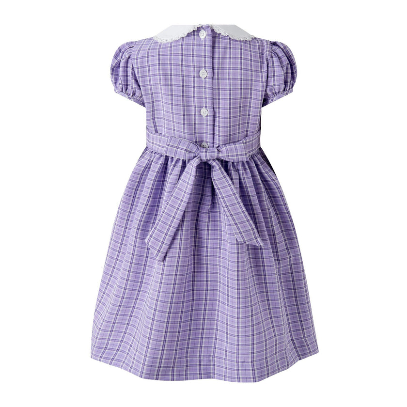 Check Frill Front Dress