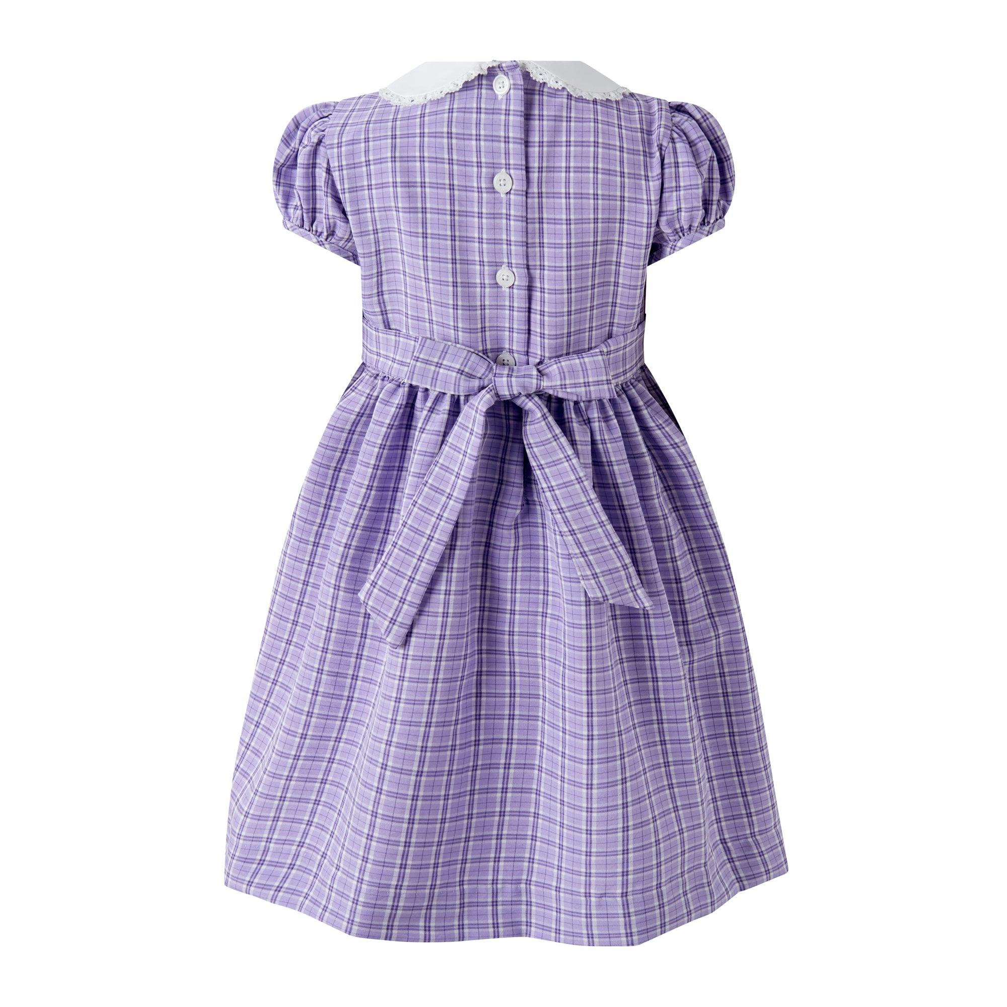 Check Frill Front Dress
