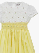 Rose Hand Smocked Dress in Lemon