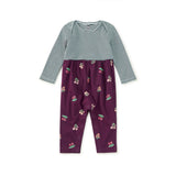 Print Mix Baby Romper, Midnight Posy