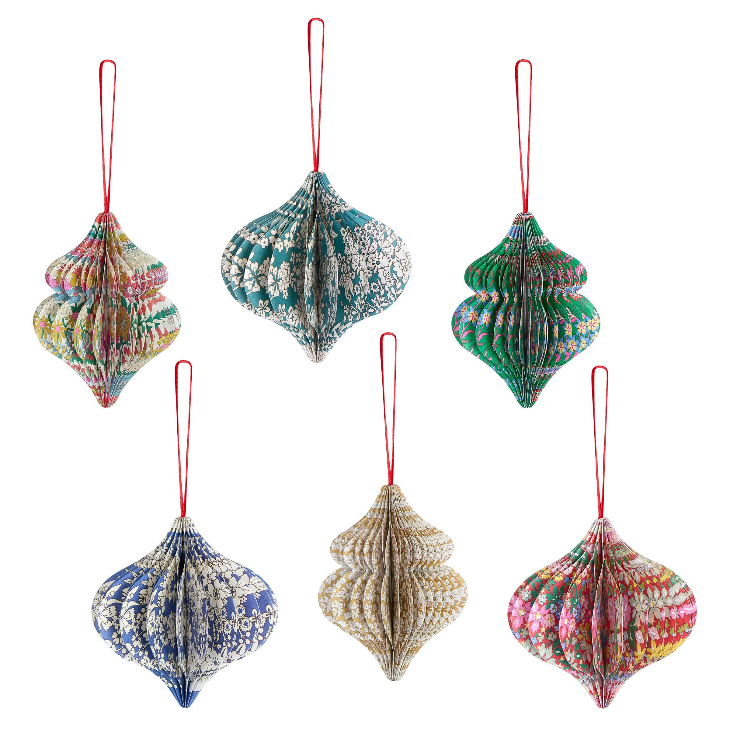 Meri Meri x Liberty Paper Honeycomb Tree Decorations