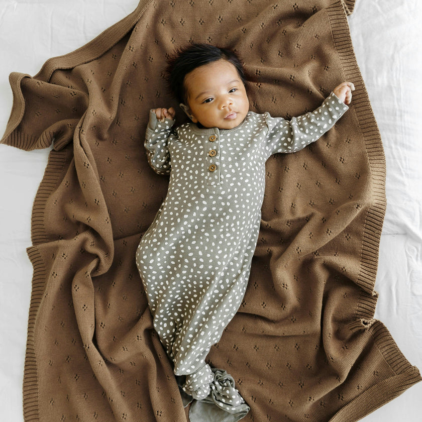 Organic Cotton Pointelle Baby Blanket