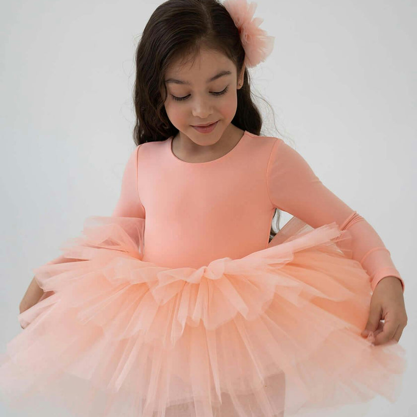Salmon Peony Tutu Dress