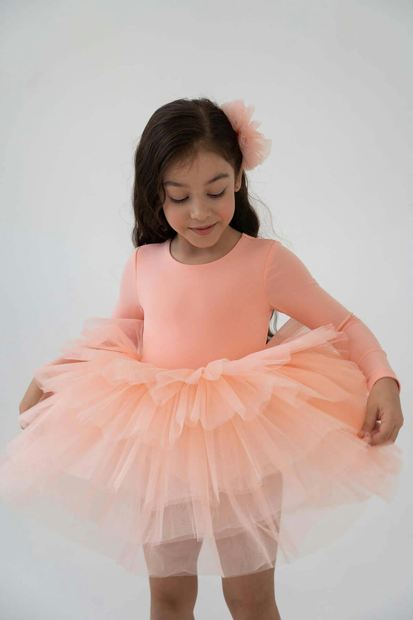 Salmon Peony Tutu Dress